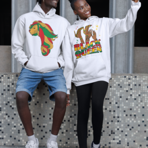 Home pullover hoodie mockup of a happy man and woman taking a selfie on the sidewalk m55866