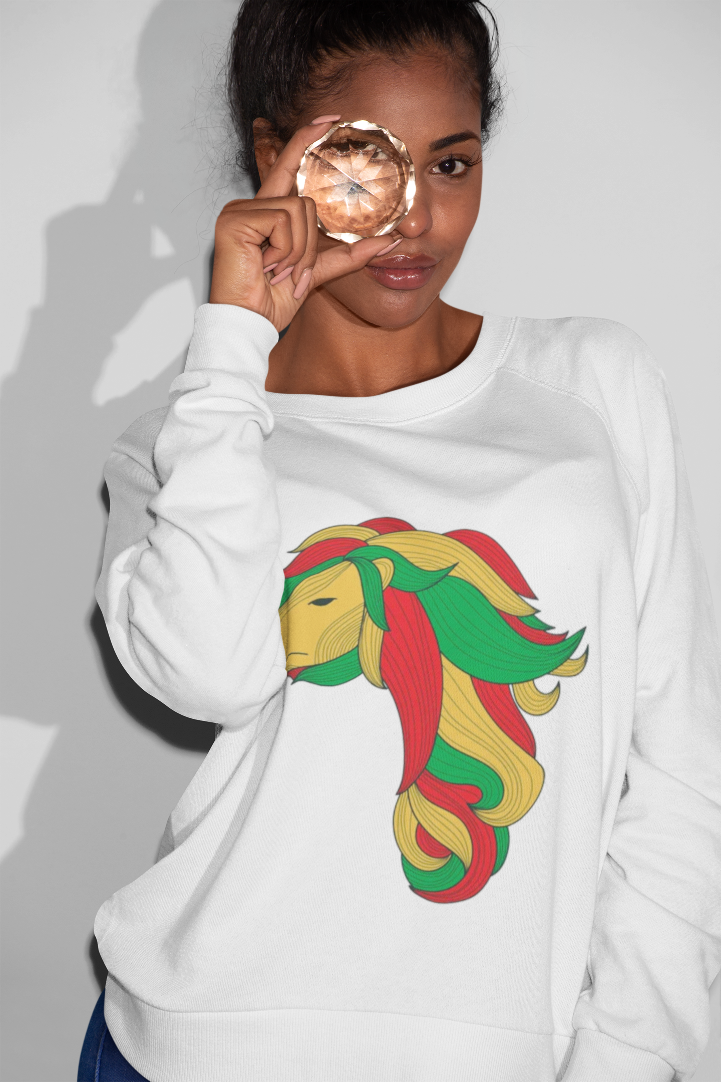 sweatshirt mockup of a girl looking through a stone 21912 sweatshirt mockup of a girl looking through a stone 21912