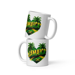 White glossy mug