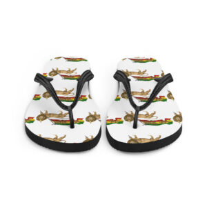 jah bless lion flip flops
