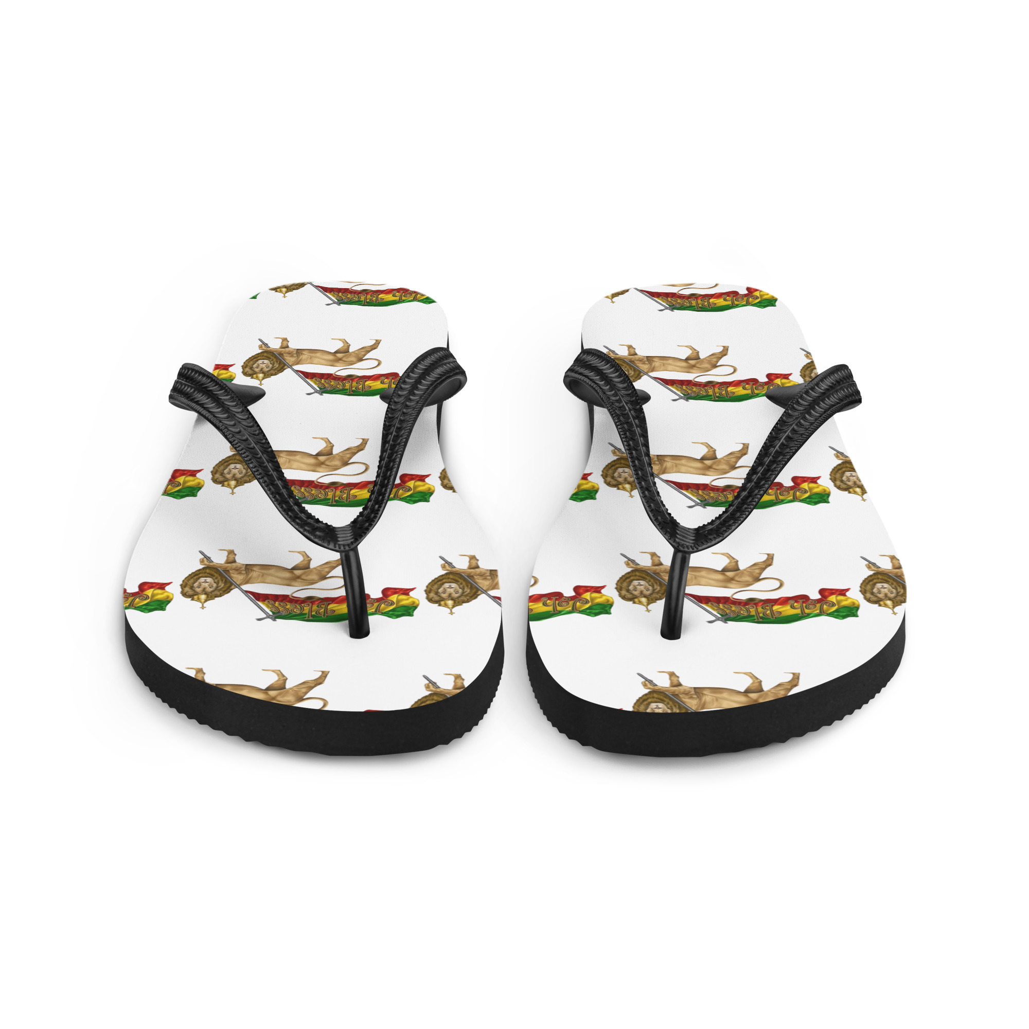 jah bless lion flip flops jah bless lion flip flops